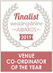 Wedding award finalist badge for venue co-ordinator of the year 2019.